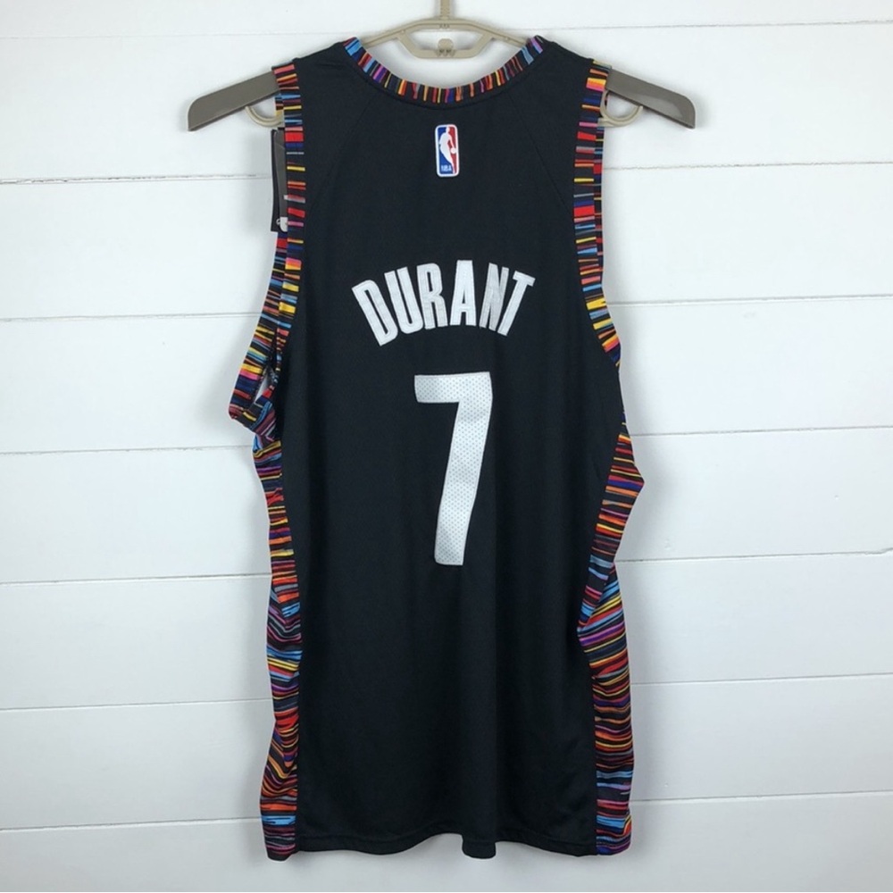 NEW Brooklyn Nets Kevin Durant #7 Road Black City Jersey Nike NBA all stitched